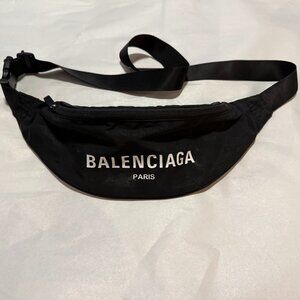 Vintage Balenciaga Paris Explorer Beltpack in Black Recycled Nylon Unisex Rare!